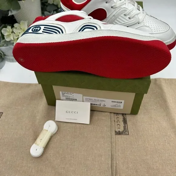 Men’s Gucci basket trainer sneakers size 9 made in Italy